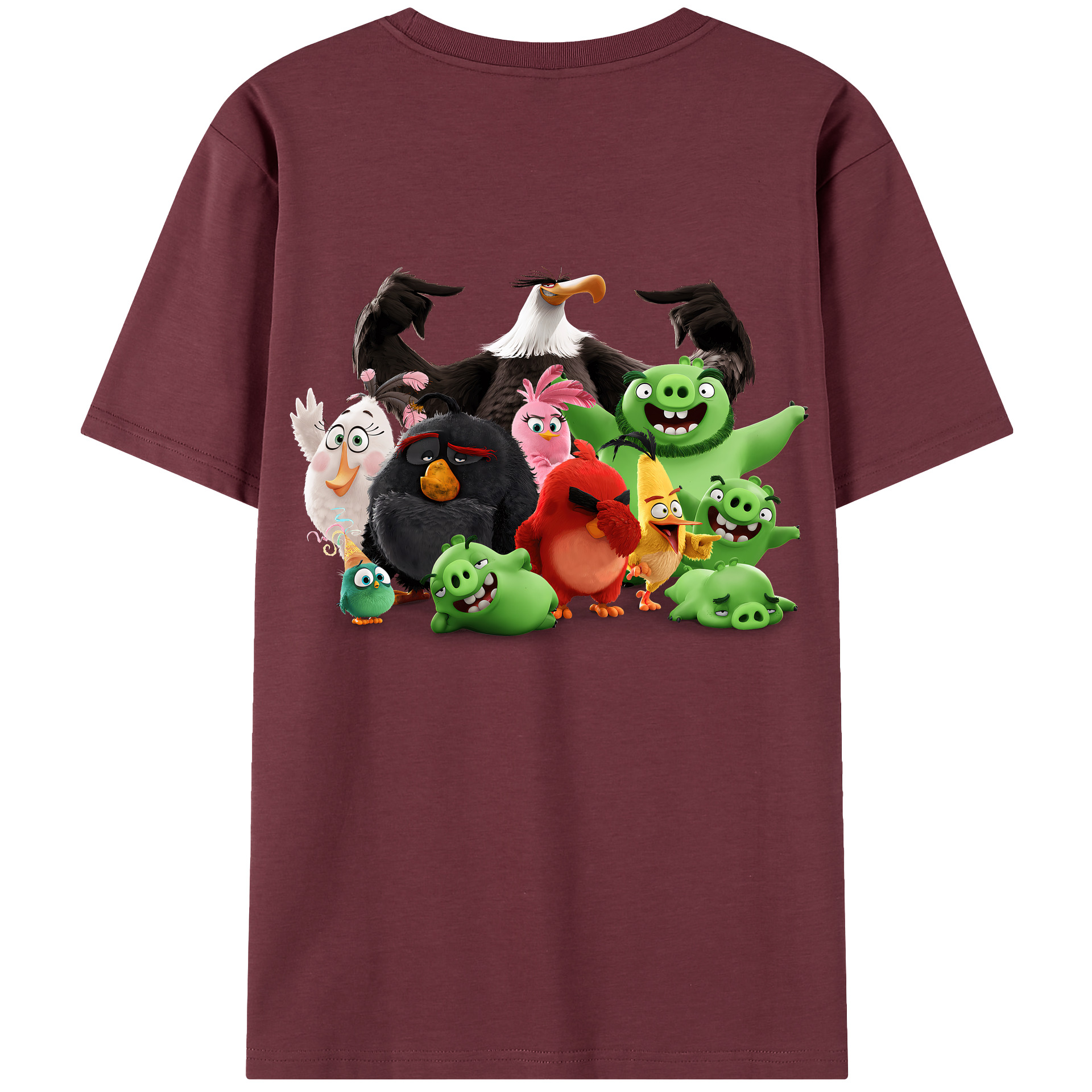 （画像用） Angry Birds アングリーバード 綿100％半袖Tシャツ（背面プリント）